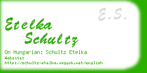 etelka schultz business card